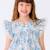 Robe cérémonie  fleurie liberty   appoline Bleu fleuri rose vert+Jaune rose bleu 5 - vertbaudet enfant 