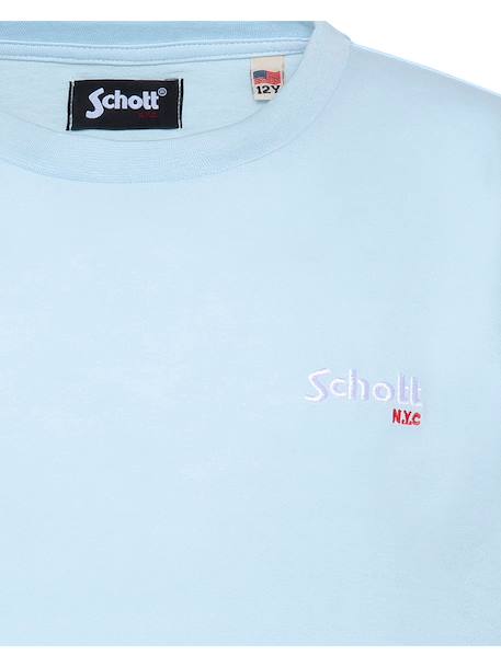 T-shirt manches courtes brodé Blanc+Bleu ciel+Bleu jean+Gris chiné+Marine+Noir+Orange+Sage kaki+Vert pastel 7 - vertbaudet enfant 