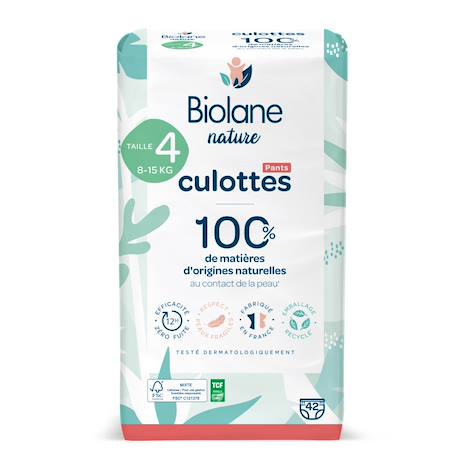 Couches-culottes écologiques taille 4 (8 à 15 kg) – 42 couches Multicolore 1 - vertbaudet enfant 