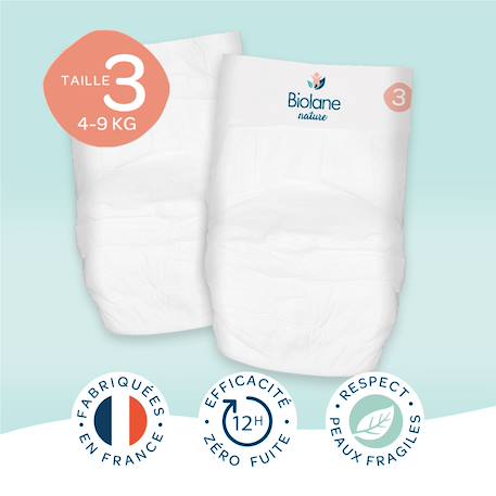 Couches écologiques taille 3 (4 à 9 kg) – 52 couches Multicolore 2 - vertbaudet enfant 
