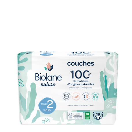 Couches écologiques taille 2 (3 à 6 kg) – 28 couches Multicolore 1 - vertbaudet enfant 