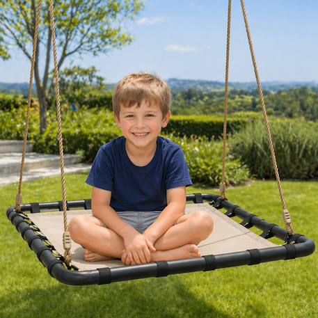 Tapis volant pour portique balançoire 1,9 m - 2,5 m pour enfants Noir 3 - vertbaudet enfant 