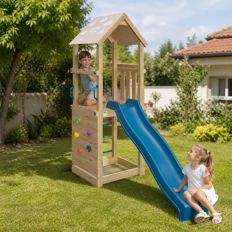 Aire de jeux avec toboggan sunny xperience pour enfants Bois 1 - vertbaudet enfant 