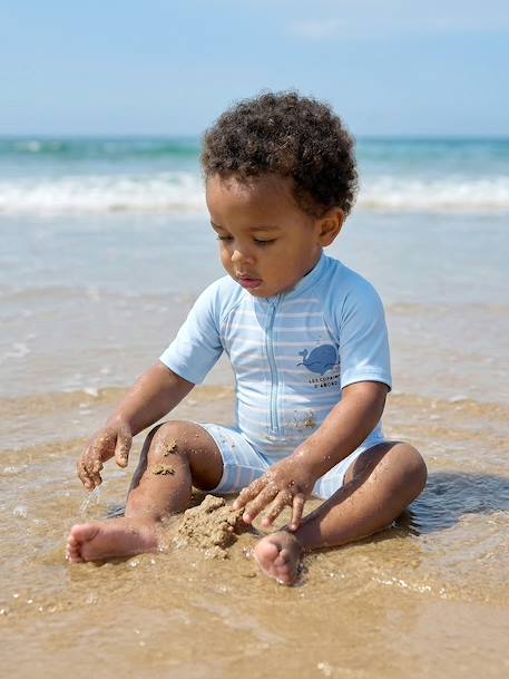 Combinaison anti-UV bébé couche intégrée bleu ciel 7 - vertbaudet enfant 
