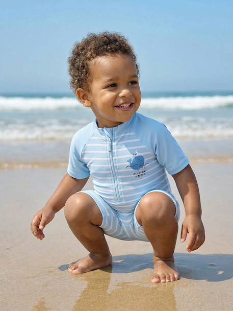 Combinaison anti-UV bébé couche intégrée bleu ciel 6 - vertbaudet enfant 