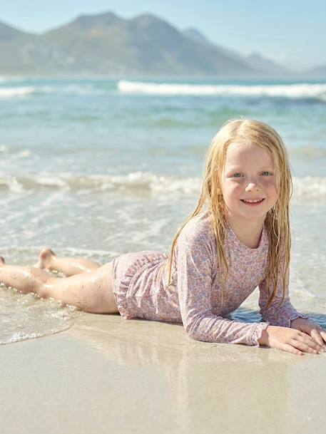Maillot de bain fille 2 pièces Rose pâle imprimé 7 - vertbaudet enfant 
