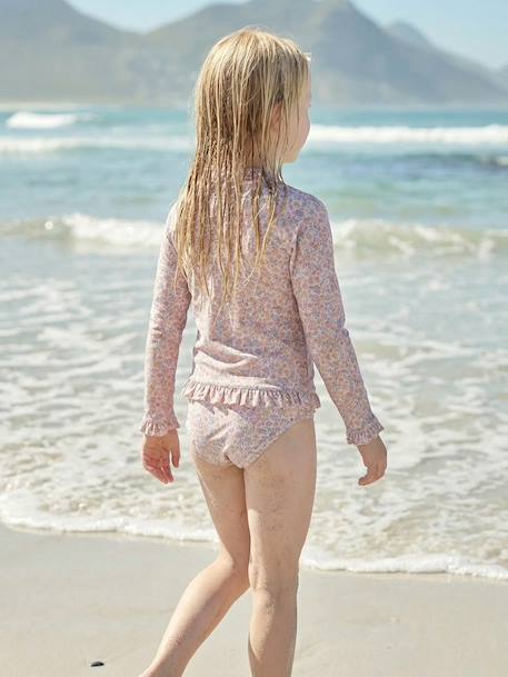 Maillot de bain fille 2 pièces Rose pâle imprimé 8 - vertbaudet enfant 