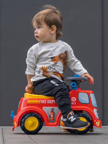 Porteur avec assise ouvrante et volant directionnel avec klaxon Rouge 1 - vertbaudet enfant 