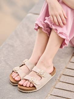 Chaussures-Chaussures fille 23-38-Sandales cuir boucles