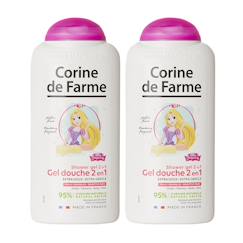 Puériculture-Lot de 2 gels douche Princesses enfant 2 en 1 corps & cheveux