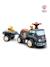 Porteur chantier avec assise ouvrante et volant directionnel avec klaxon, remorque et jeux de sable Gris anthracite+Jaune JCB+Jaune Volvo 4 - vertbaudet enfant 