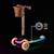 Trottinette 3 roues led pour enfant Beige+Rosa 3 - vertbaudet enfant 