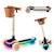 Trottinette RAKET Tricycle Pliable avec Roues LED RGB, Guidon Réglable et Frein à Pied Beige+Bleu+Noir+Rosa 1 - vertbaudet enfant 