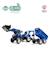 Tractopelle à pédales avec excavatrice arrière, selle pivotante et remorque double essieux basculante Bleu new holland+Jaune komatsu+Orange+Vert claas 4 - vertbaudet enfant 