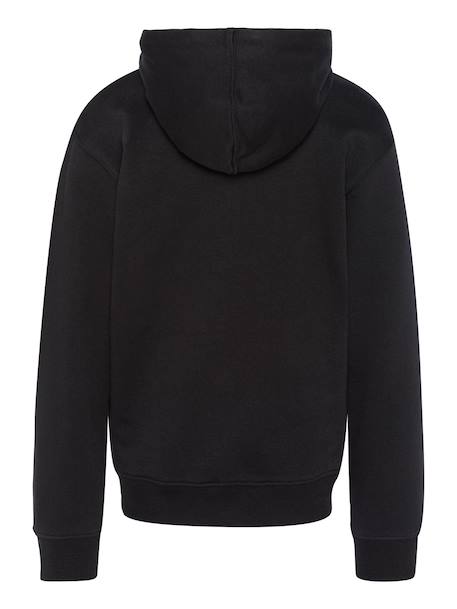 Sweatshirt zippé à capuche Bleu jean+Noir 6 - vertbaudet enfant 