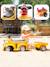 Porteur chantier avec assise ouvrante et volant directionnel avec klaxon, remorque et jeux de sable Gris anthracite+Jaune JCB+Jaune Volvo 14 - vertbaudet enfant 