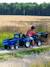 Tractopelle à pédales avec excavatrice arrière, selle pivotante et remorque double essieux basculante Bleu new holland+Jaune komatsu+Orange+Vert claas 2 - vertbaudet enfant 