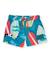 Short de bain garçon en tissu chaîne et trame avec imprimé de planches de surf Bleu 1 - vertbaudet enfant 