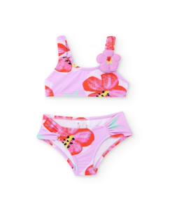 Bikini fille en maille avec application de fleur  - vertbaudet enfant