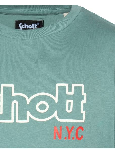 T-shirt imprimé à manches courtes Blanc+Bleu+Gris chiné+Marine+Noir+Orange+Vert 20 - vertbaudet enfant 