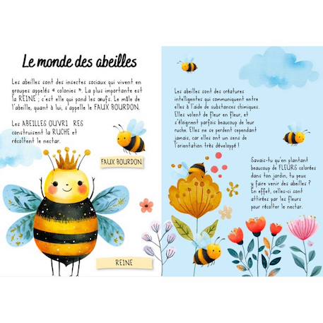 Puzzle magique à l'eau enfant 54 pièces coloriage réutilisable Le Pique-nique+Le Potager+Les abeilles+Les Papillons 17 - vertbaudet enfant 