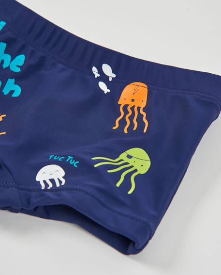 Maillot de bain garçon en maille avec nageoire décorative Bleu 4 - vertbaudet enfant 