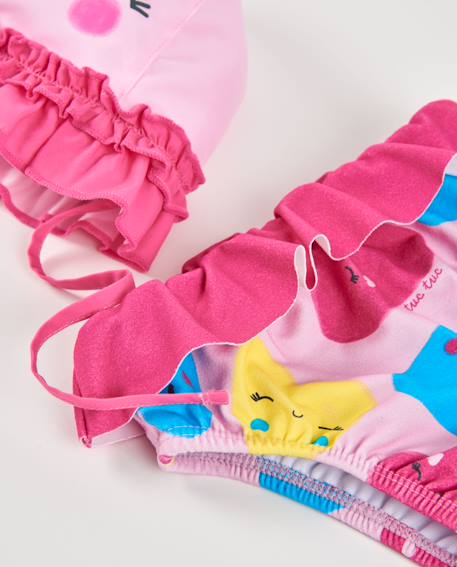 Maillot de bain bébé avec chapeau Rose 4 - vertbaudet enfant 