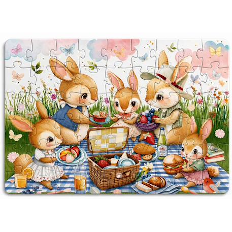 Puzzle magique à l'eau enfant 54 pièces coloriage réutilisable Le Pique-nique+Le Potager+Les abeilles+Les Papillons 2 - vertbaudet enfant 
