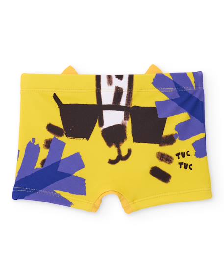 Maillot de bain garçon en maille avec petites oreilles décoratives Blanc 2 - vertbaudet enfant 