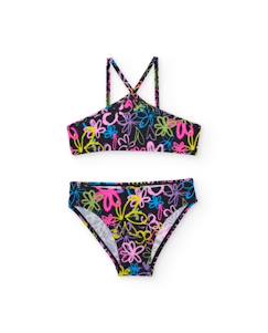 Bikini fille en maille de style graffiti  - vertbaudet enfant