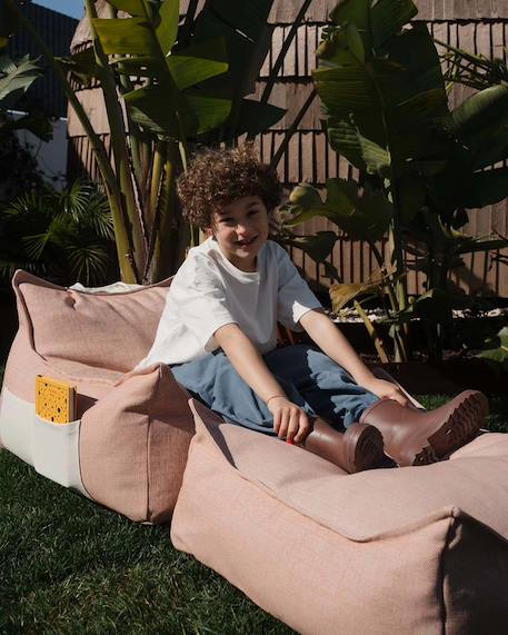 Pouf extérieur enfant carré coussin de sol outdoor Azure+Dune+Herba+Pomegranate+Seashell+Terra 28 - vertbaudet enfant 