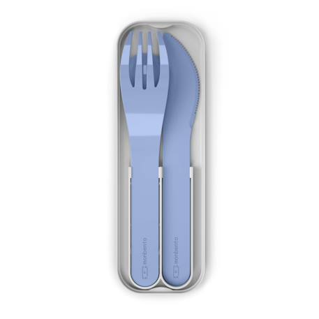 Set de couverts plastique végétal pocket color Bleu infinity+Natural cream+Rose blush+Vert forest 1 - vertbaudet enfant 