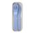 Set de couverts plastique végétal pocket color Bleu infinity+Natural cream+Rose blush+Vert forest 1 - vertbaudet enfant 