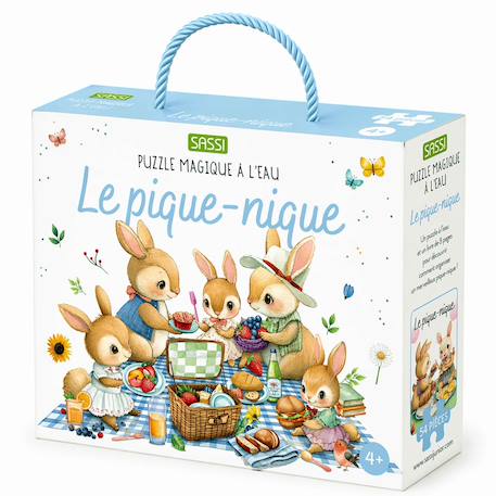 Puzzle magique à l'eau enfant 54 pièces coloriage réutilisable Le Pique-nique+Le Potager+Les abeilles+Les Papillons 1 - vertbaudet enfant 