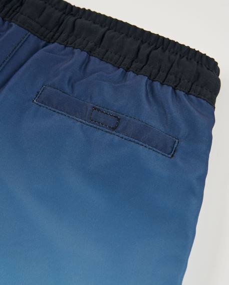 Short de bain garçon en tissu tissé avec cordon de serrage réglable Bleu 4 - vertbaudet enfant 