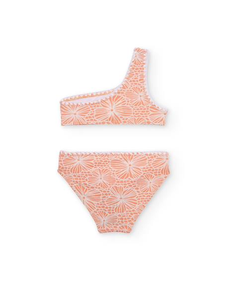 Bikini fille en maille avec imprimé en relief Orange 2 - vertbaudet enfant 