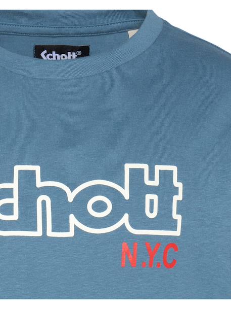 T-shirt imprimé à manches courtes Blanc+Bleu+Gris chiné+Marine+Noir+Orange+Vert 5 - vertbaudet enfant 