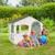 Cabane enfant avec balcon et fenêtres ouvrantes – maisonnette de jardin – dès 18 mois Blanc crème - gris - vert sauge 2 - vertbaudet enfant 