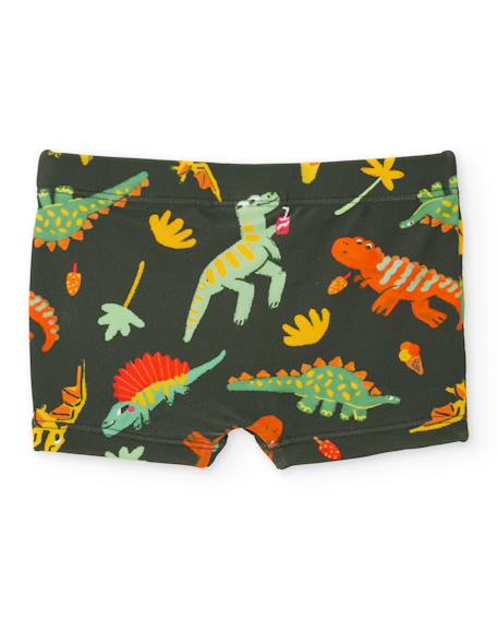 Maillot de bain pour garçon en maille avec imprimé intégral Vert 2 - vertbaudet enfant 