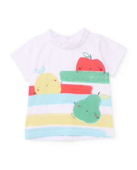 Maillot de bain en tricot pour bébé avec motif fruits Blanc 2 - vertbaudet enfant 