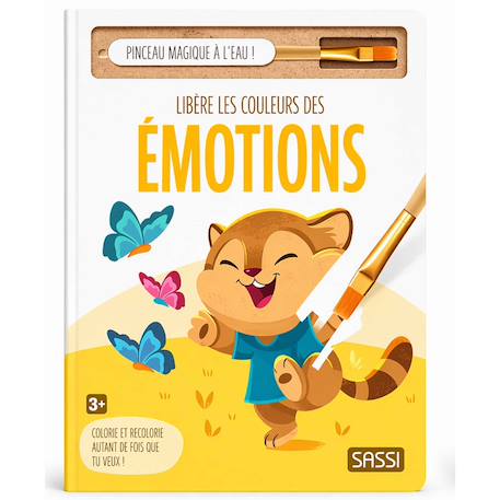Coloriage à l'eau pinceau magique Émotions+Ferme+Forêt+Mer+Savane 1 - vertbaudet enfant 