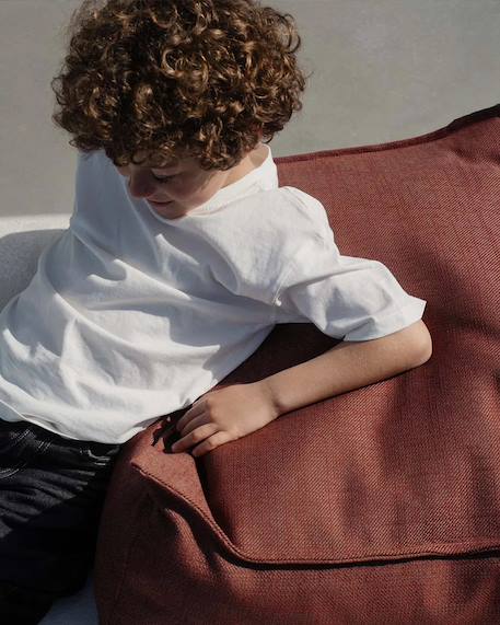 Pouf extérieur enfant carré coussin de sol outdoor Azure+Dune+Herba+Pomegranate+Seashell+Terra 21 - vertbaudet enfant 