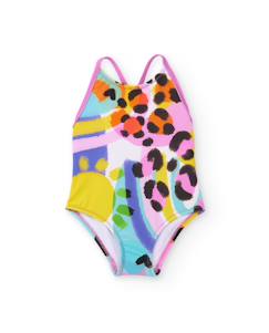 Maillot de bain pour fille en maille avec motif abstrait  - vertbaudet enfant