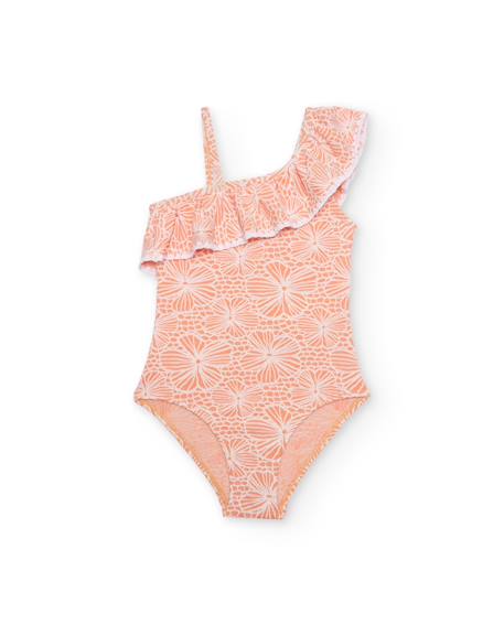 Fille-Maillot de bain fille en maille au design asymétrique