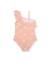 Maillot de bain fille en maille au design asymétrique Orange 2 - vertbaudet enfant 
