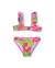 Bikini fille en maille avec volants sur les bretelles Rose 1 - vertbaudet enfant 