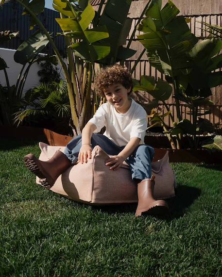 Pouf extérieur enfant carré coussin de sol outdoor Azure+Dune+Herba+Pomegranate+Seashell+Terra 25 - vertbaudet enfant 