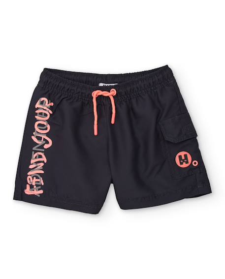 Garçon-Short de bain garçon en tissu tissé avec imprimé latéral