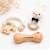 Coffret de 3 hochets en coton et bois naturel Elephant+Lapin 7 - vertbaudet enfant 