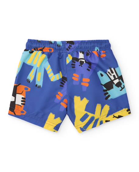 Maillot de bain pour garçon en toile avec motif tigres Violet 2 - vertbaudet enfant 